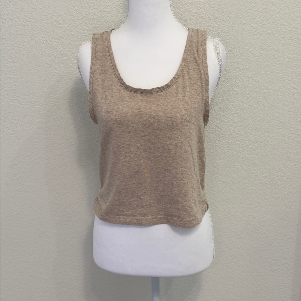 Pact Brown Scoop Neck Organic Cotton Tank Top - Picture 2 of 5